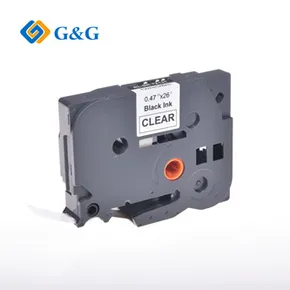 G&G kompatibel Schriftband, für Brother, TZE-131, schwarz Druck/transparent Unterl., laminated, 8m, 12mm